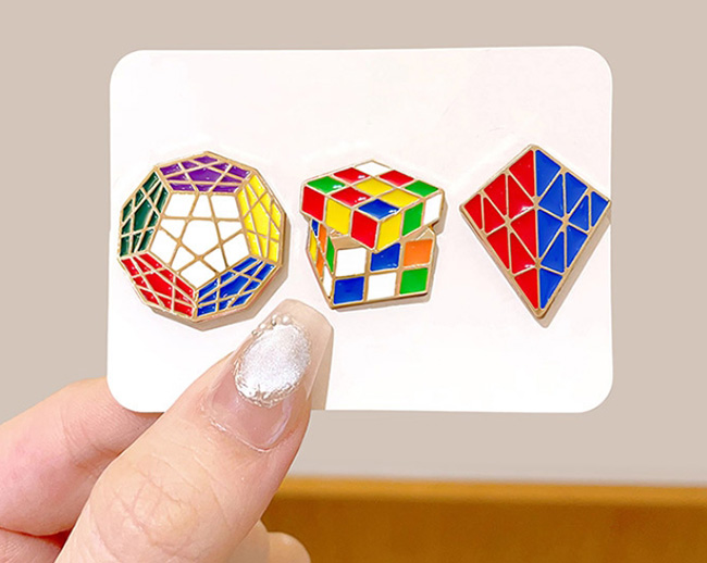 Cute Megaminx Magnetic Brooch Pin